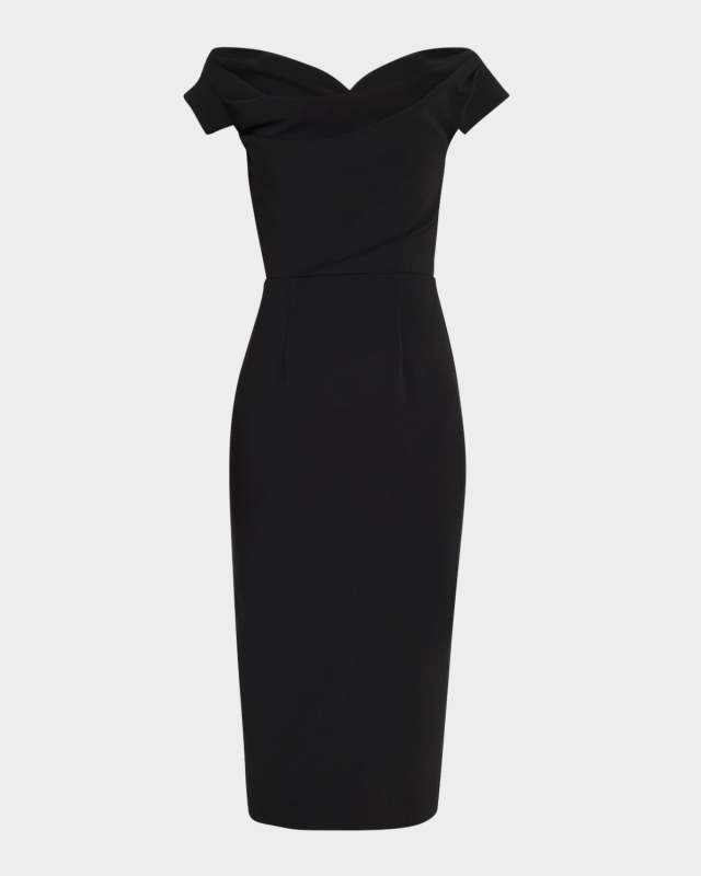 Jackie Off-Shoulder Bodycon Midi Dress